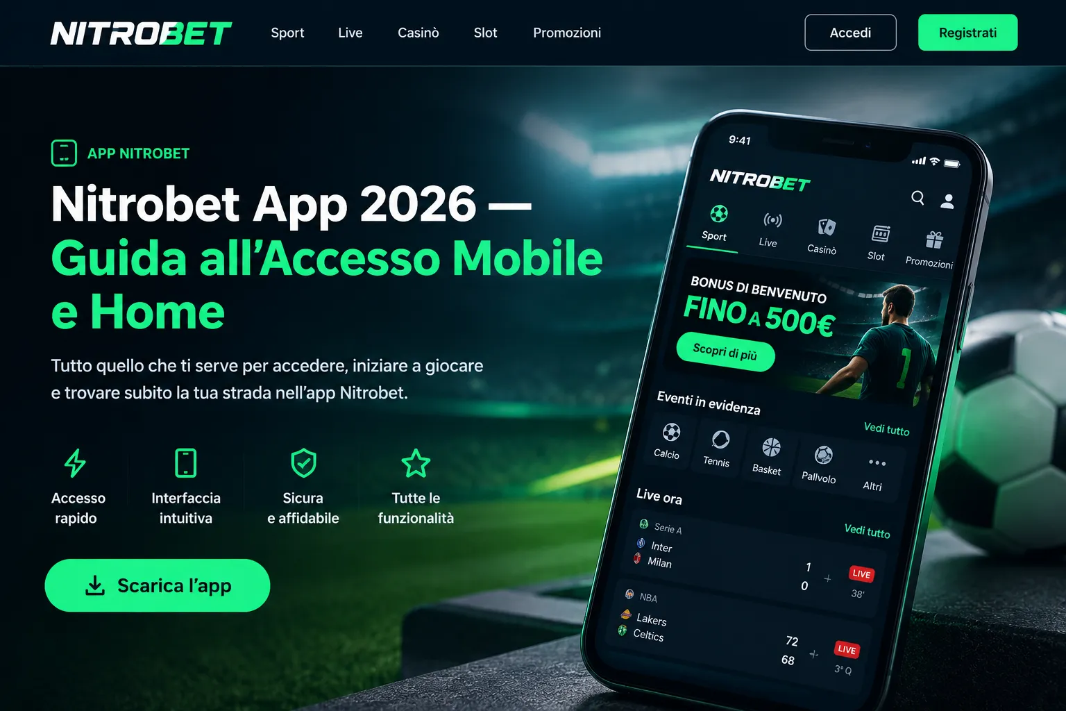 Aggiungere Nitrobet alla schermata Home